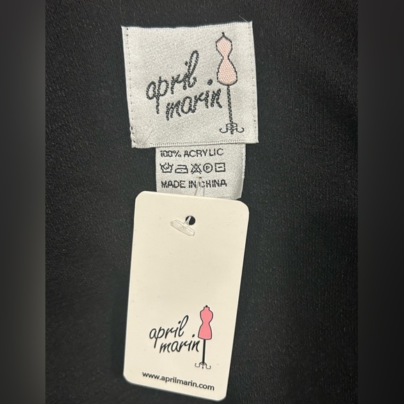 NWT April Marin black shawl; one size; can be worn many ways. Beautiful. - Picture 5 of 5